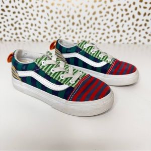 Vans Striped Preschool Slip On Sneakers